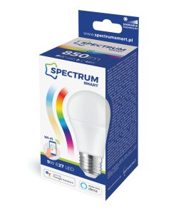 Spectrum® Smart Home LED Leuchtmittel dimmbar, Länge 117 mm, Sockel E27, Winkel 220º, 9W = 60W, 850 Lumen, 3000-6500K, Weißstufen + RGB