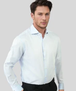 Hemd, Hai-Kragen, Twill, Umschlagmanschette